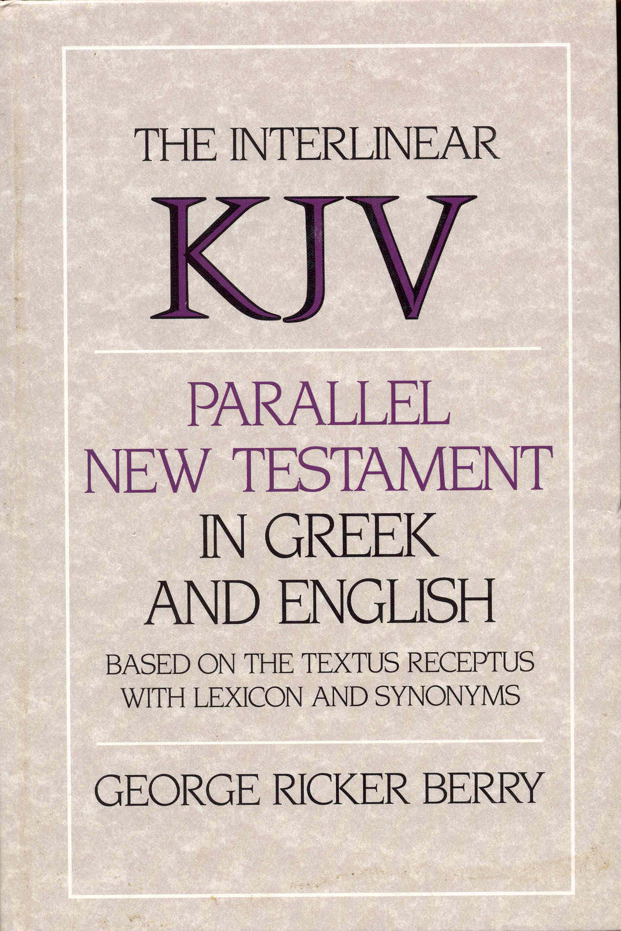 Image for The Interlinear KJV: Parallel New Testament in Greek and English