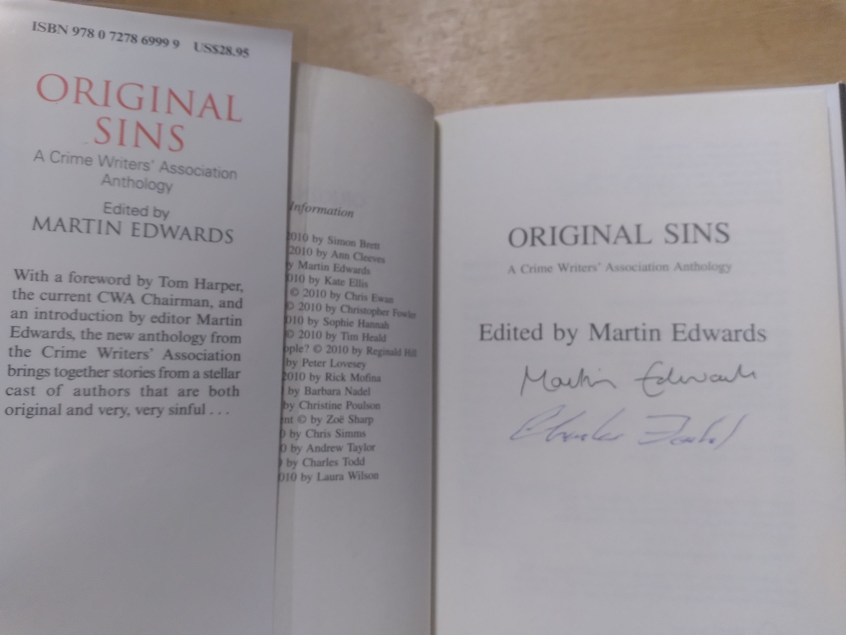 Original Sins: A Crime Writers' Association Anthology