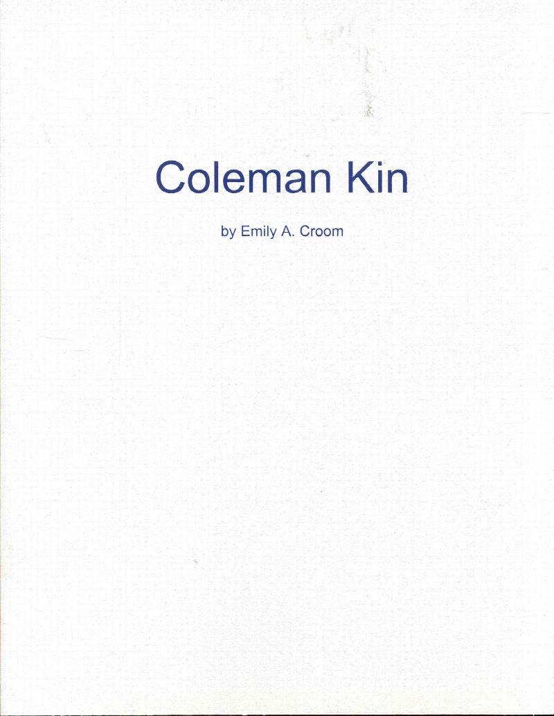 Image for Coleman Kin: A History of Cumberland County Virginia Colemans and Related Families