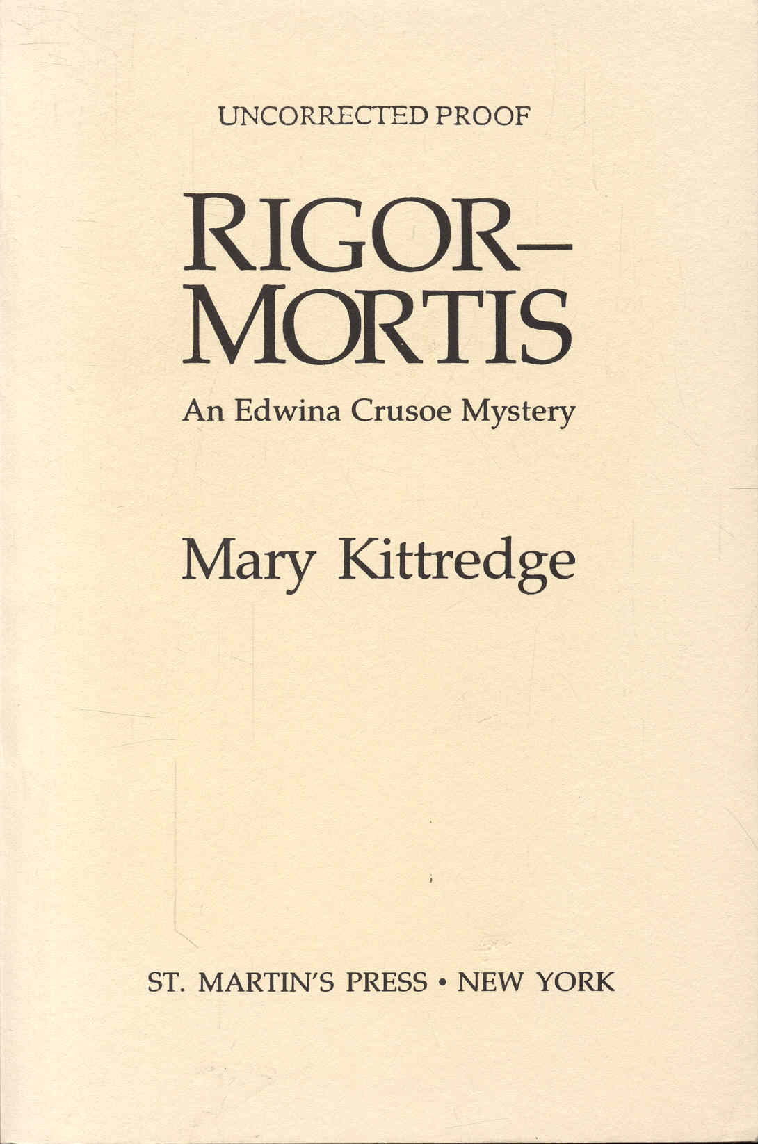 Rigor Mortis