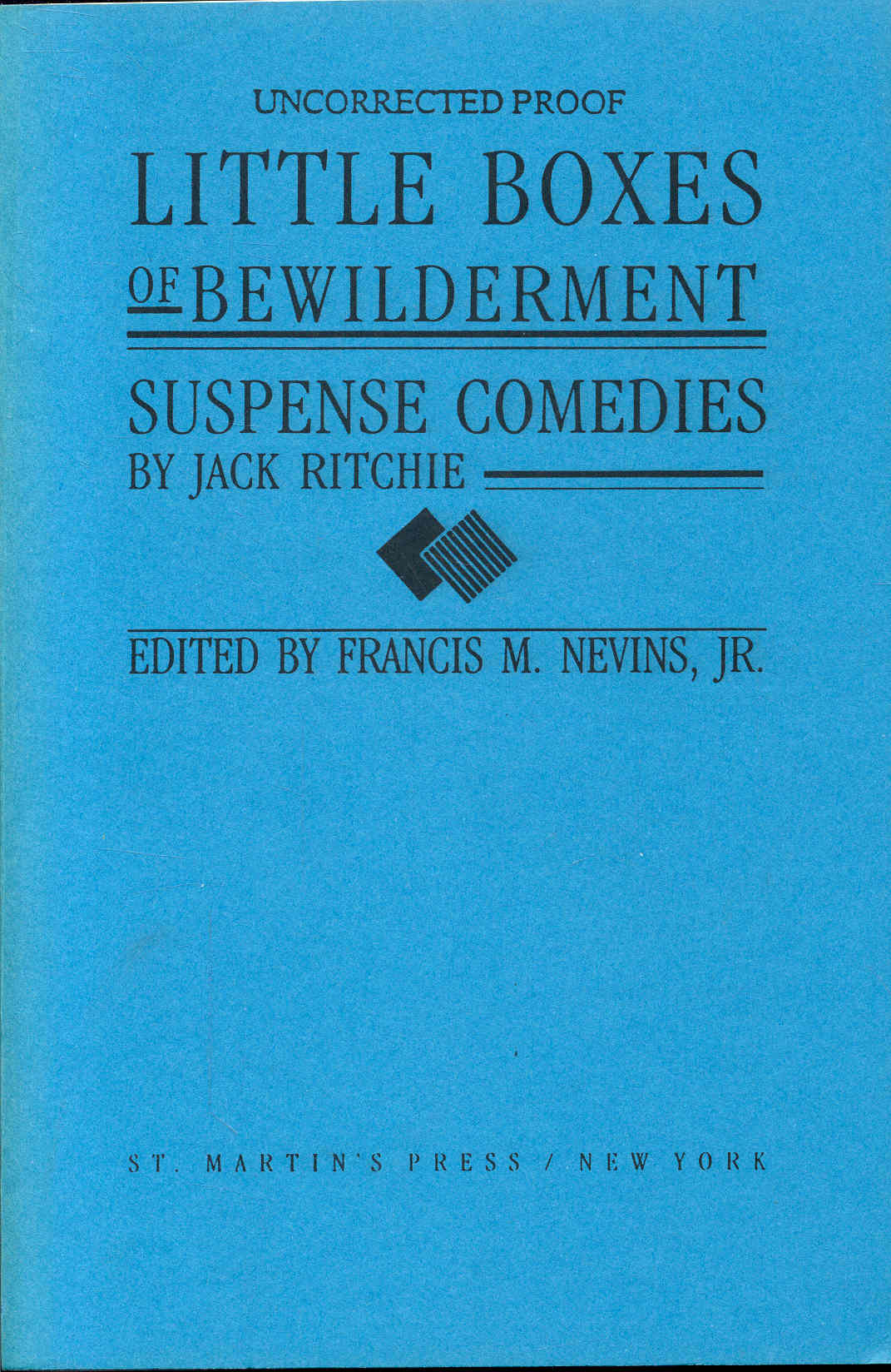 Little Boxes of Bewilderment: Suspense Comedies by Jack Ritchie