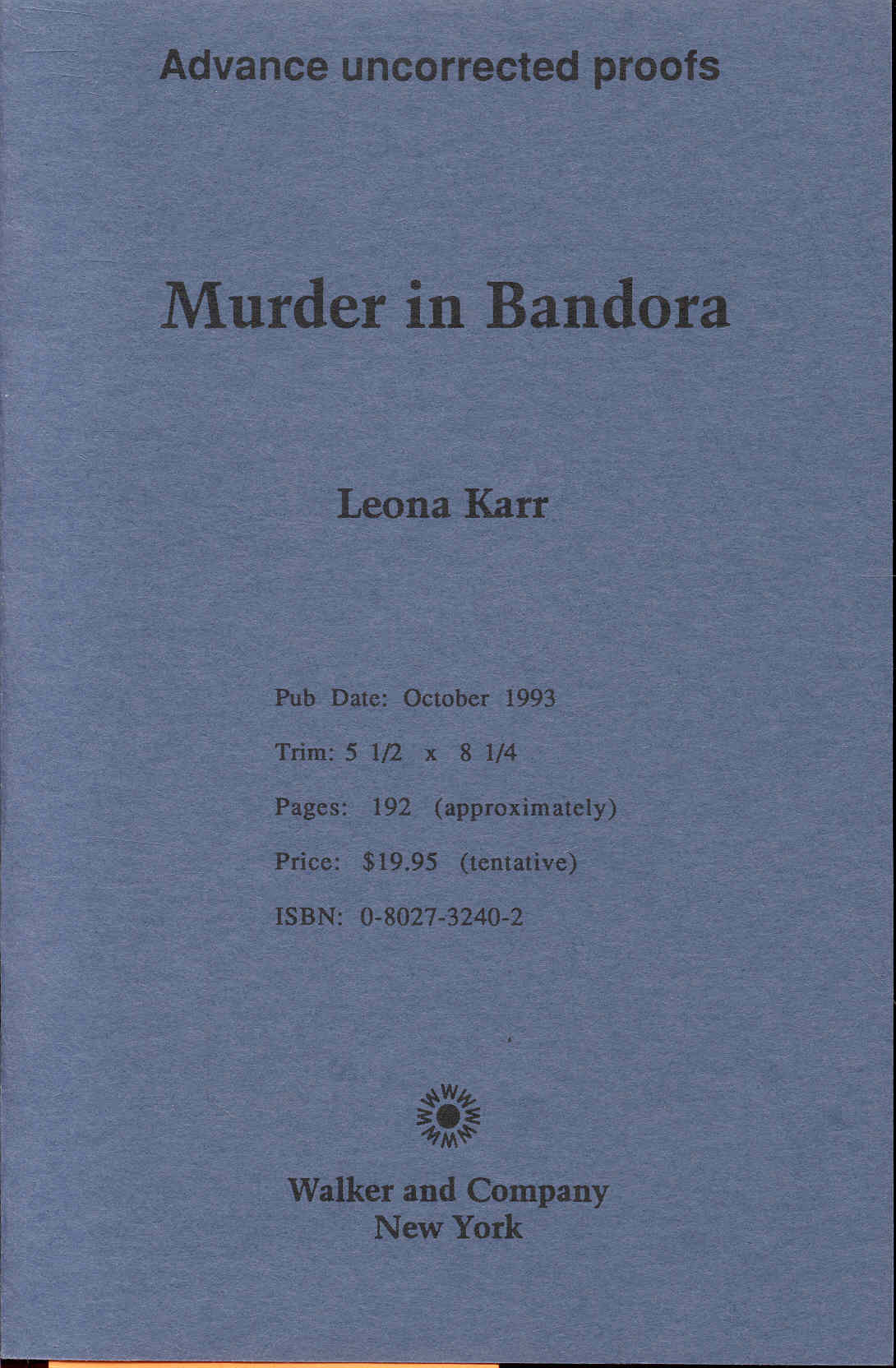 Murder in Bandora