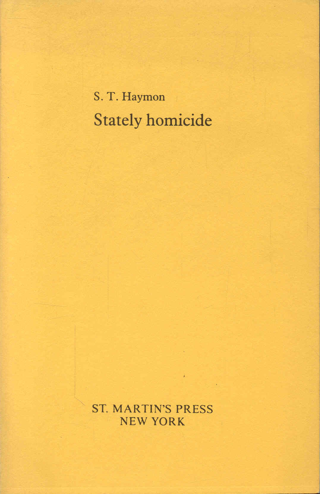 Stately Homicide