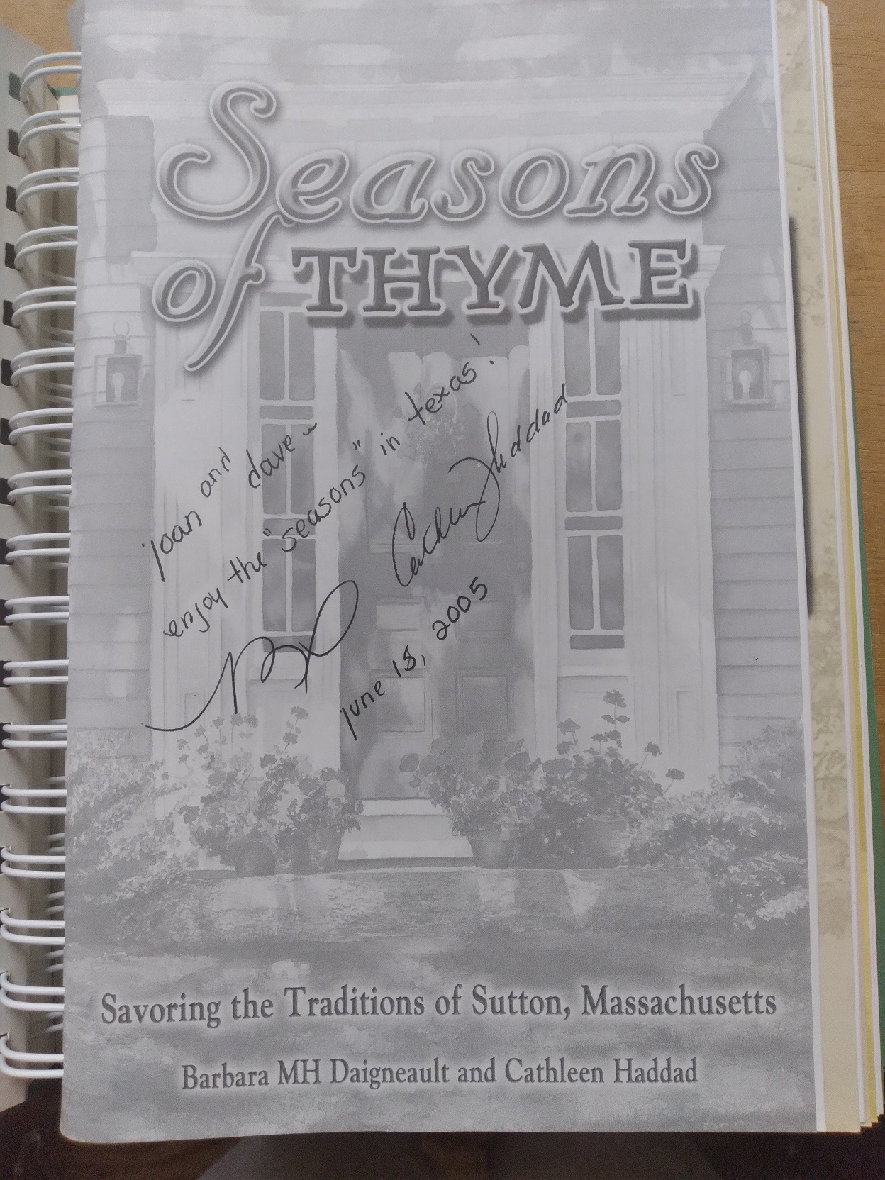 Seasons Of Thyme: Savoring the Traditions of Sutton, Massachusetts