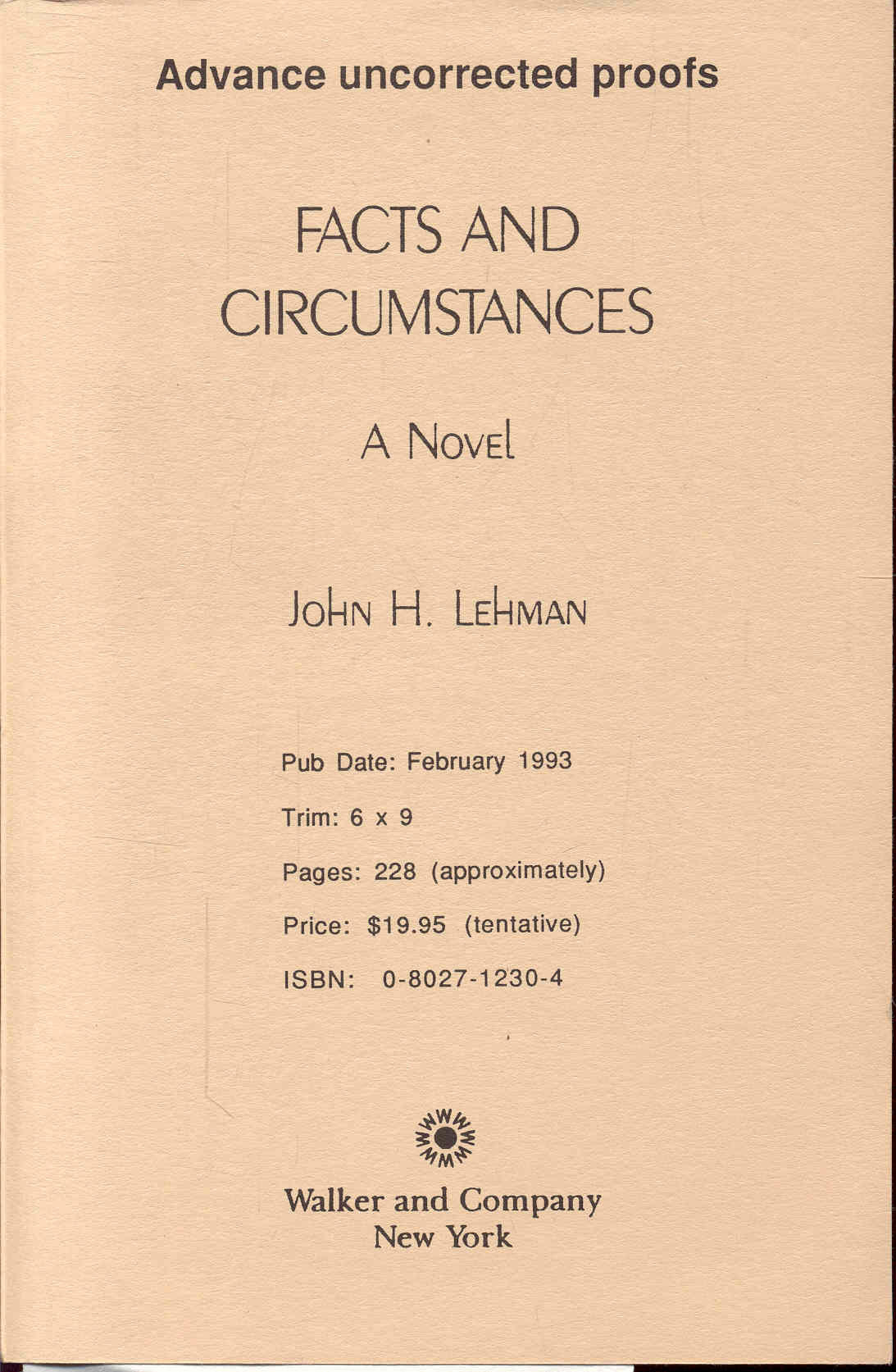 Facts and Circumstances