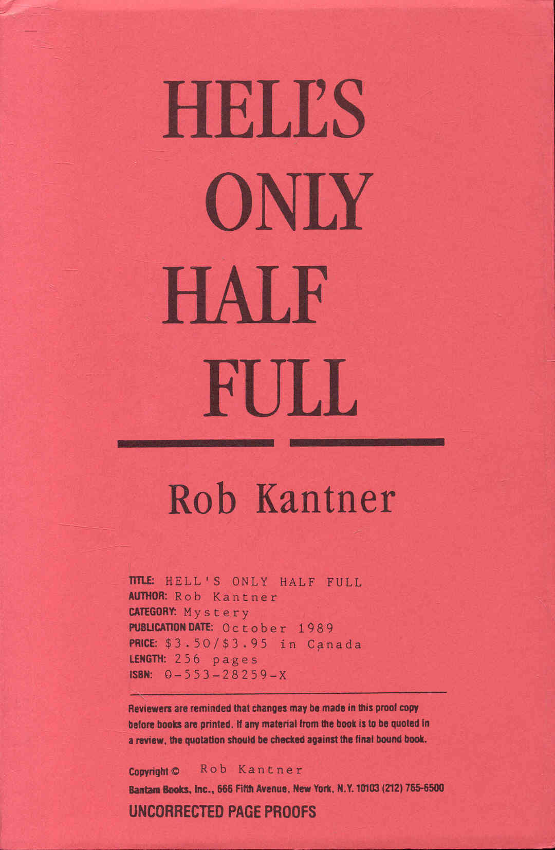 Hell's Only Half Full