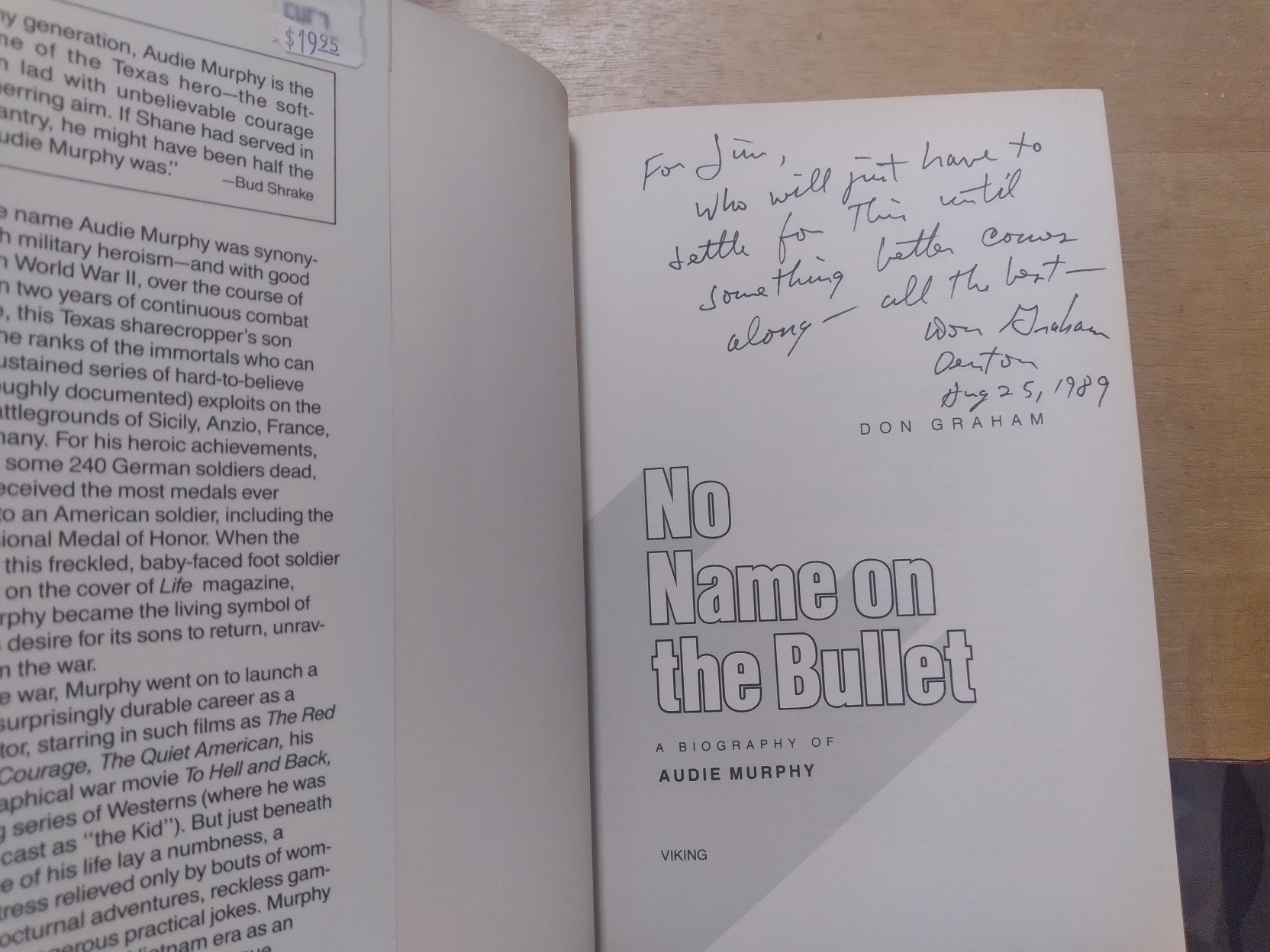 No Name on the Bullet: A Biography of Audie Murphy