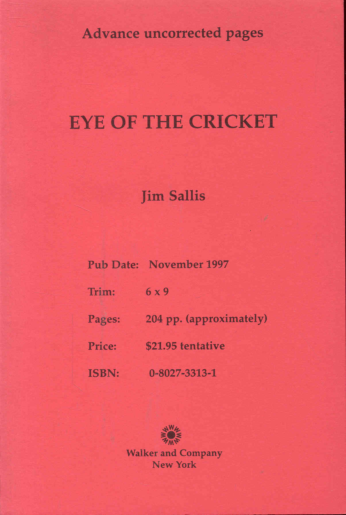 Eye of the Cricket