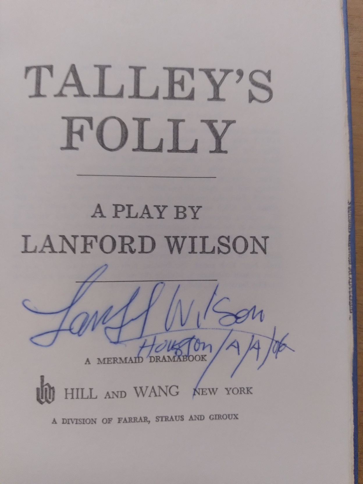 Image for Talley's Folly: A Play Talley's Folly: A Play