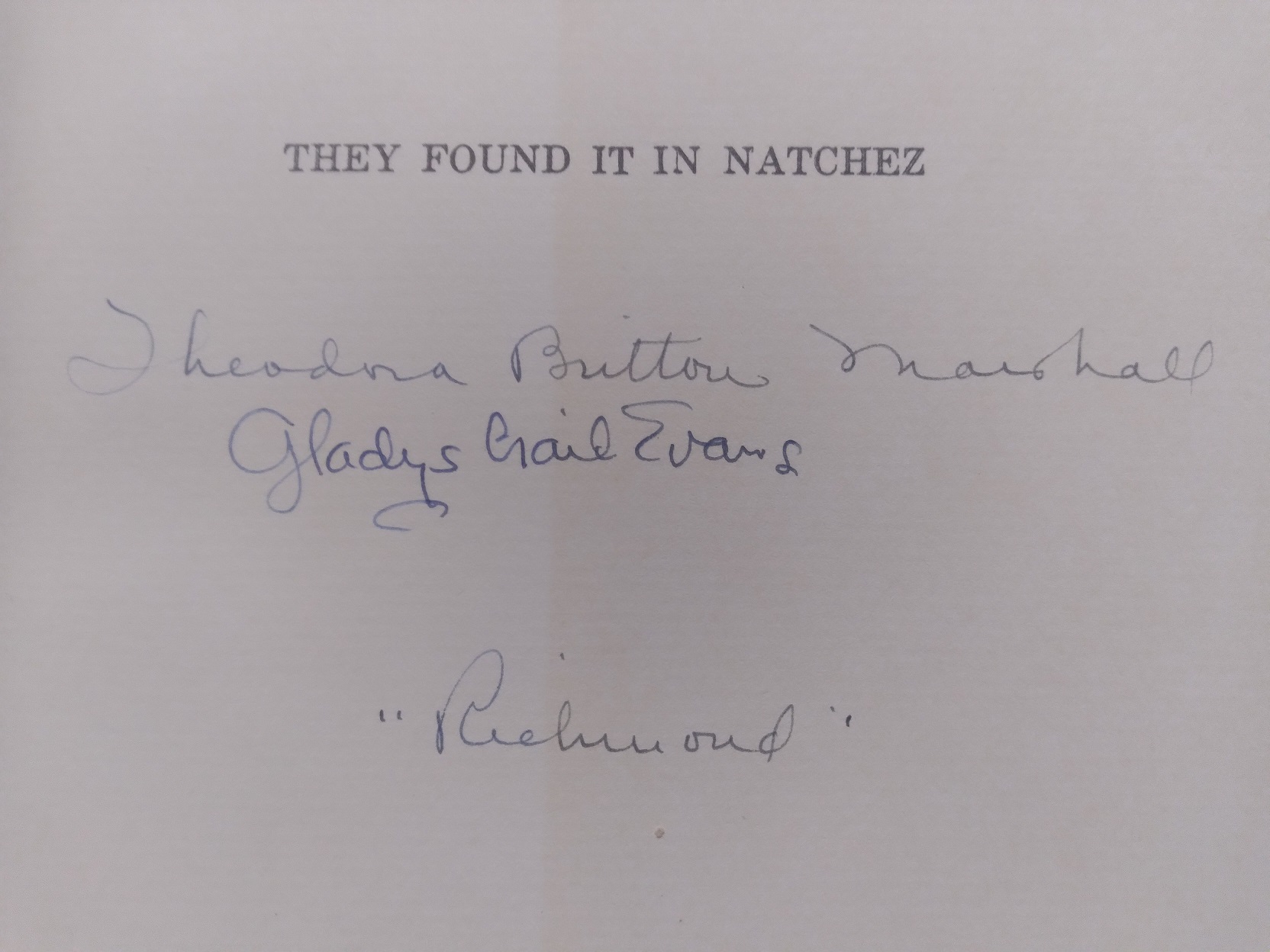 They Found It in Natchez