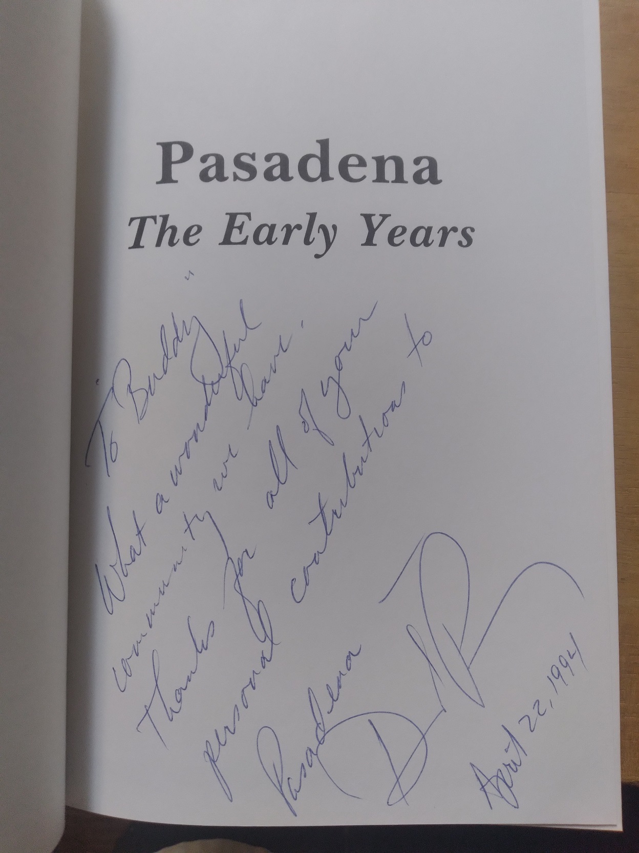 Pasadena: The Early Years
