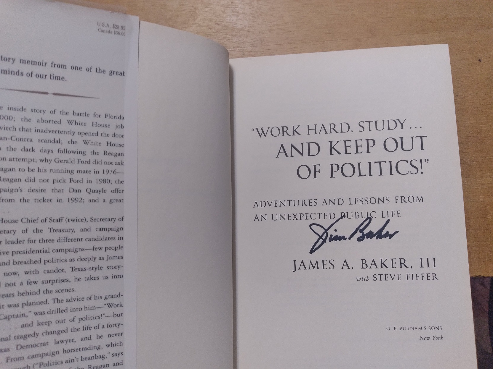 Work Hard, Study. and Keep Out of Politics!: Adventures and Lessons from an Unexpected Public Life