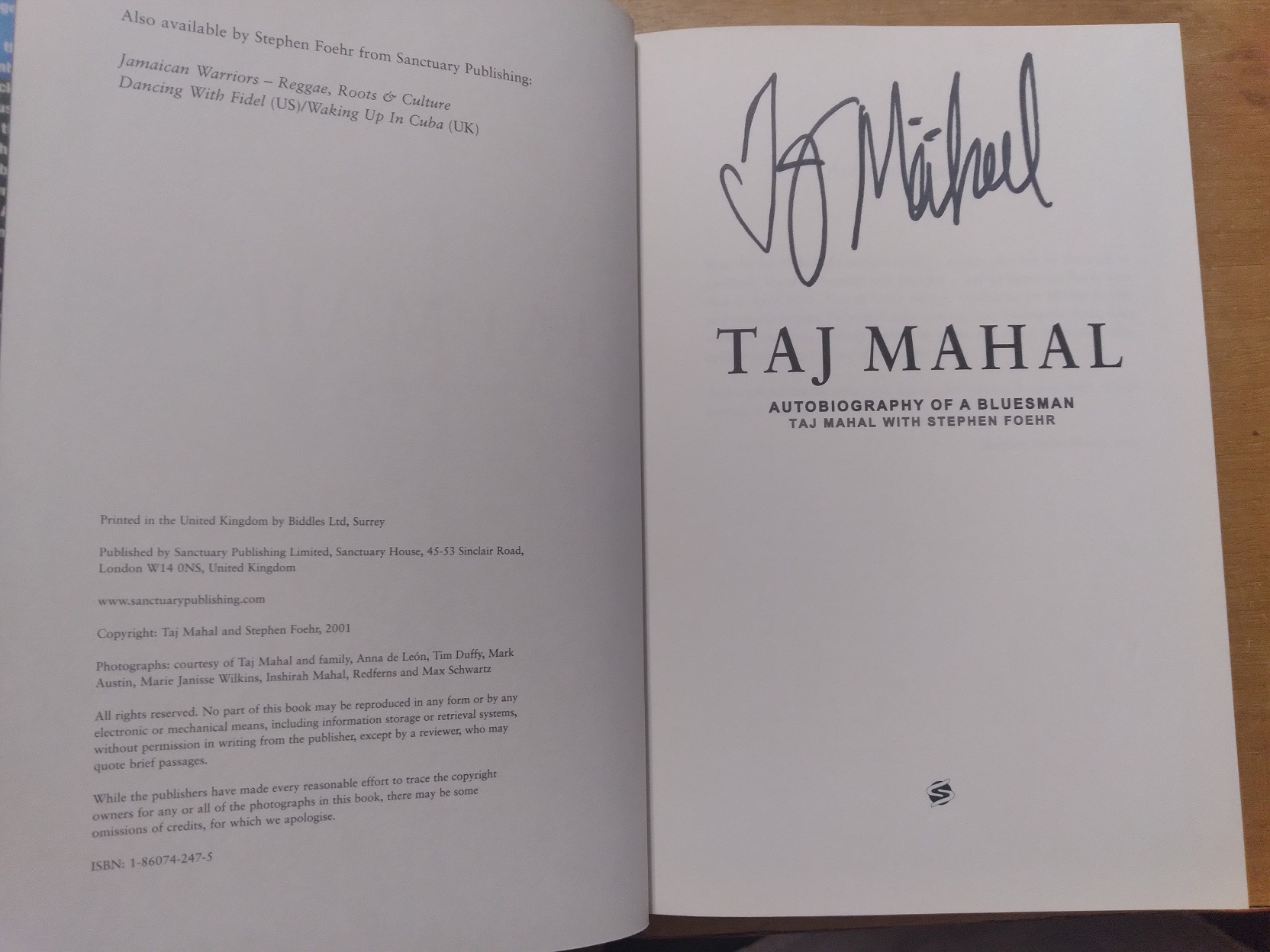 TAJ MAHAL: Autobiography of a Bluesman