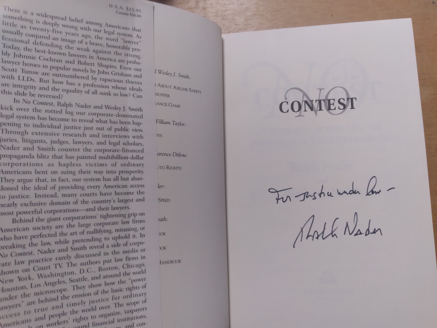 No Contest : Corporate Lawyers and the Perversion of Justice in America