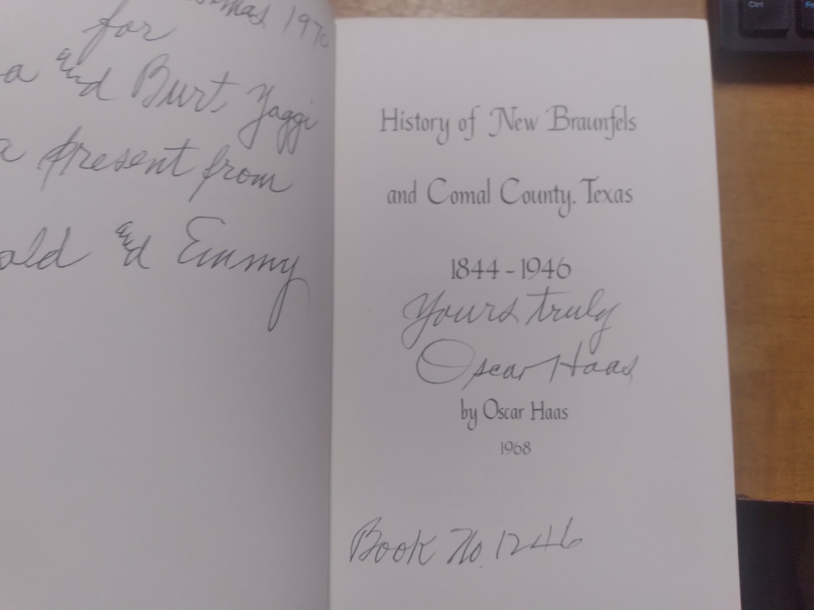 History of New Braunfels and Comal County, Texas 1844-1946