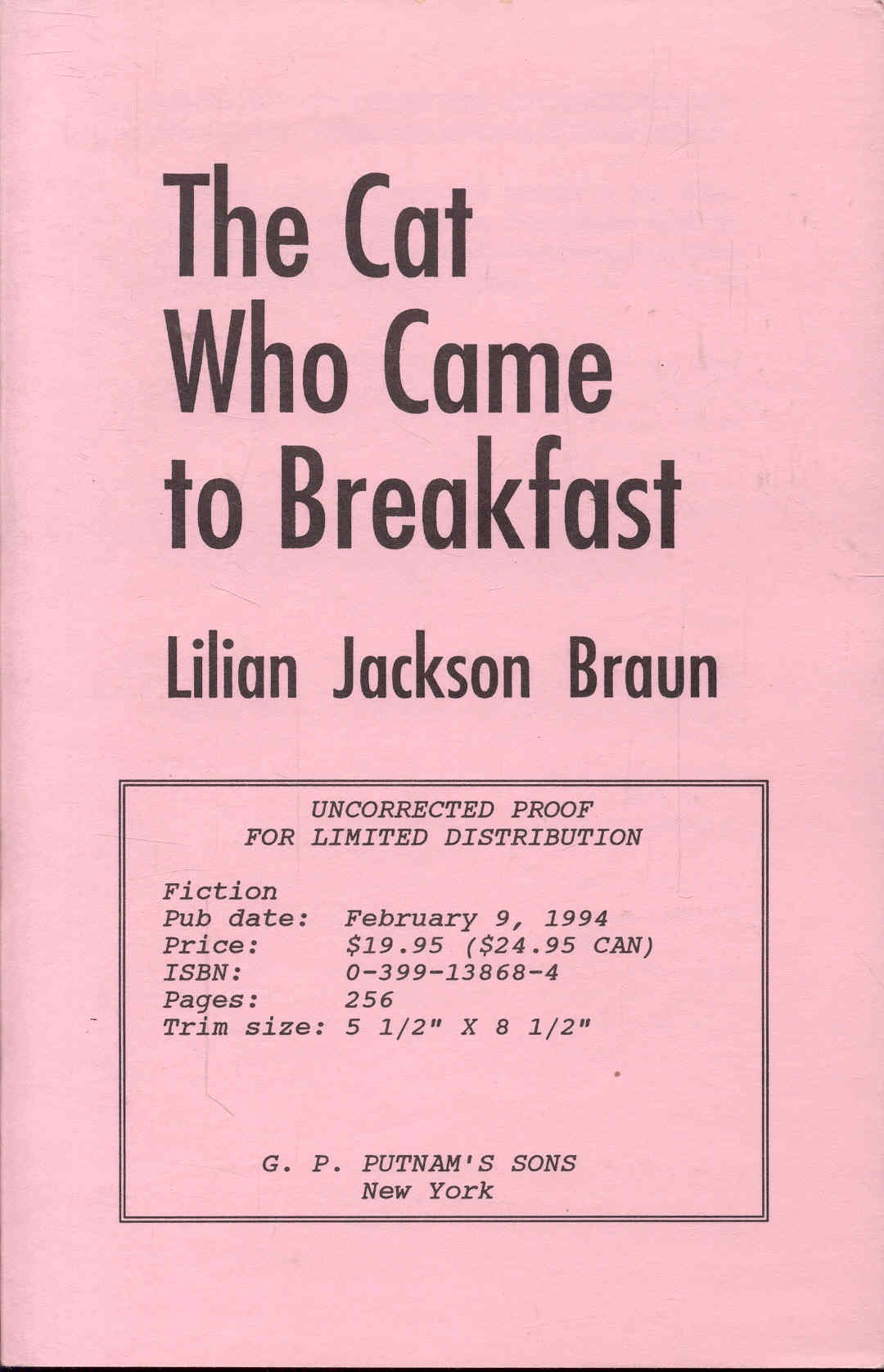 The Cat Who Came to Breakfast