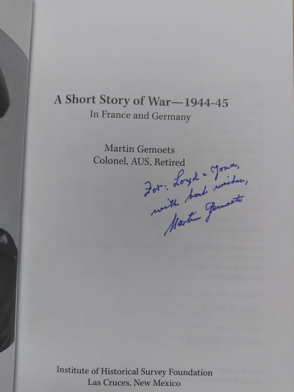 A Short Story of War 1944-45: In France and Germany