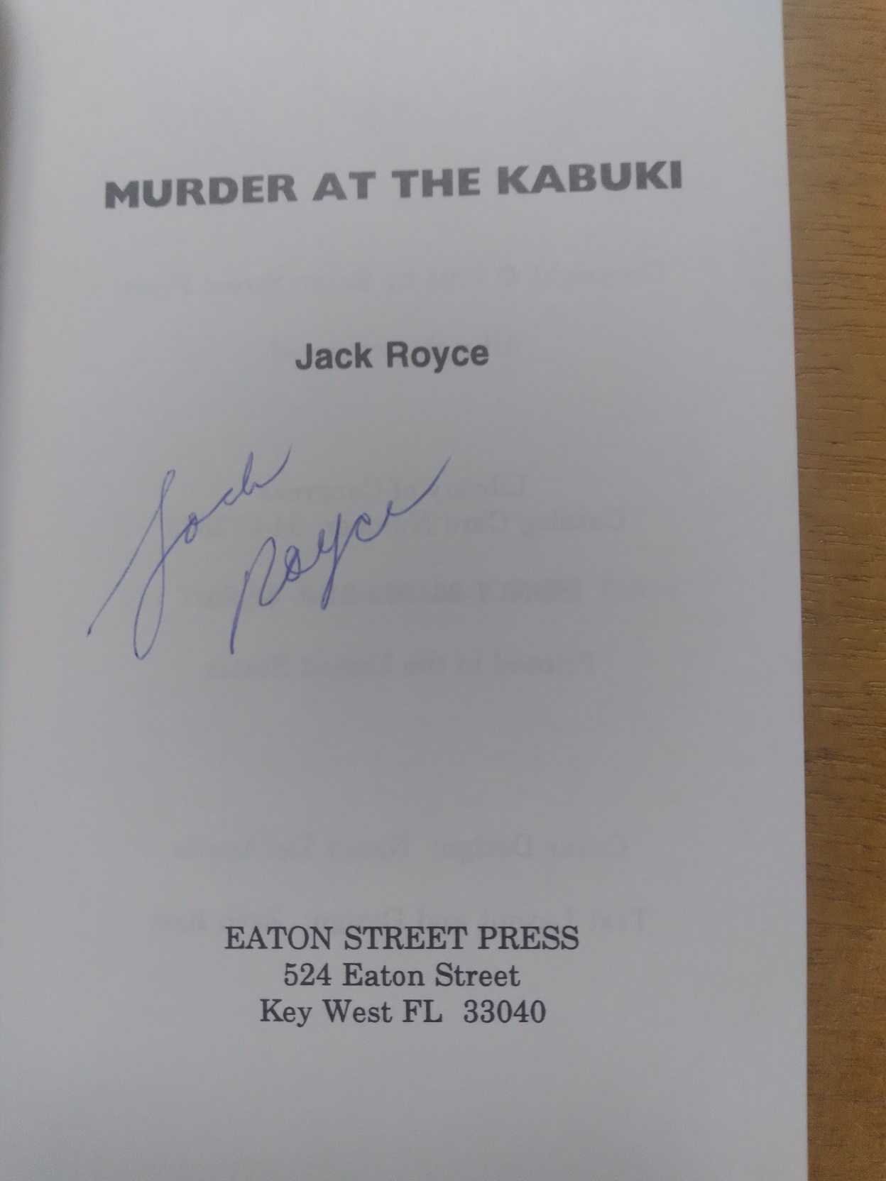 Murder at the Kabuki