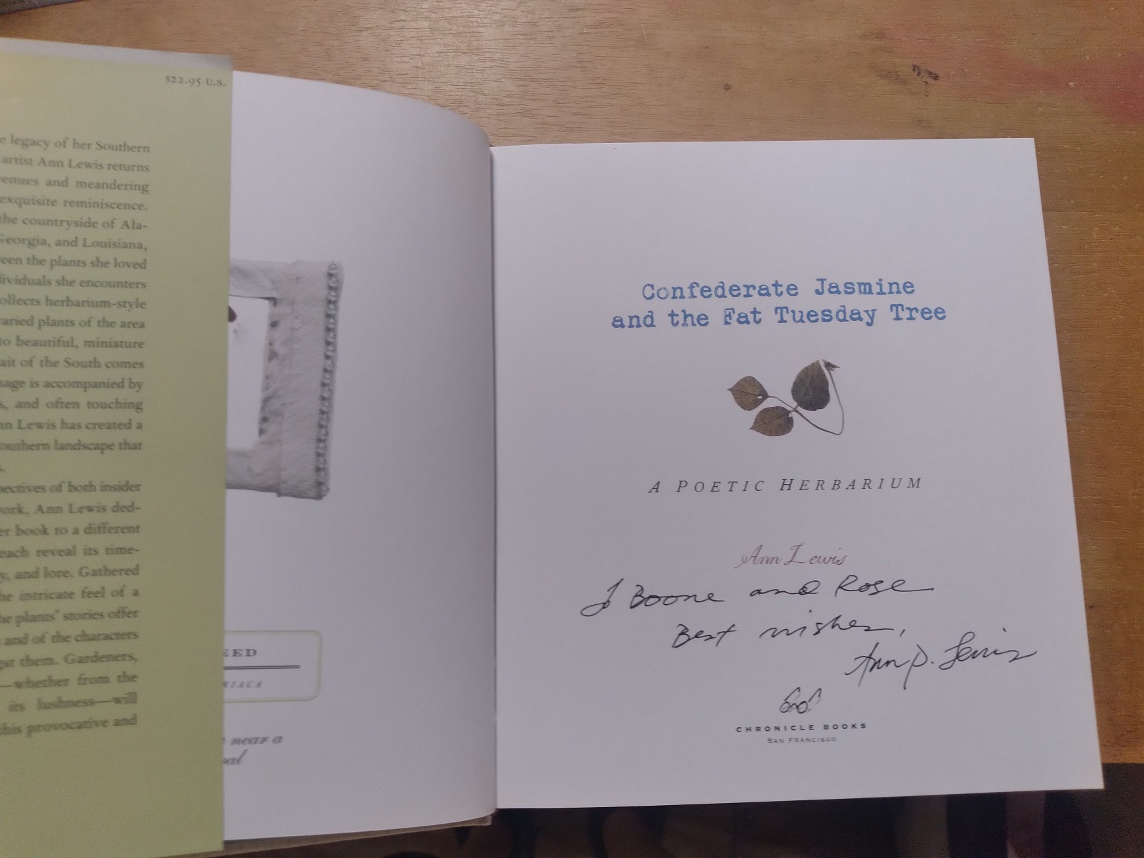 Confederate Jasmine and the Fat Tuesday Tree: A Poetic Herbarium