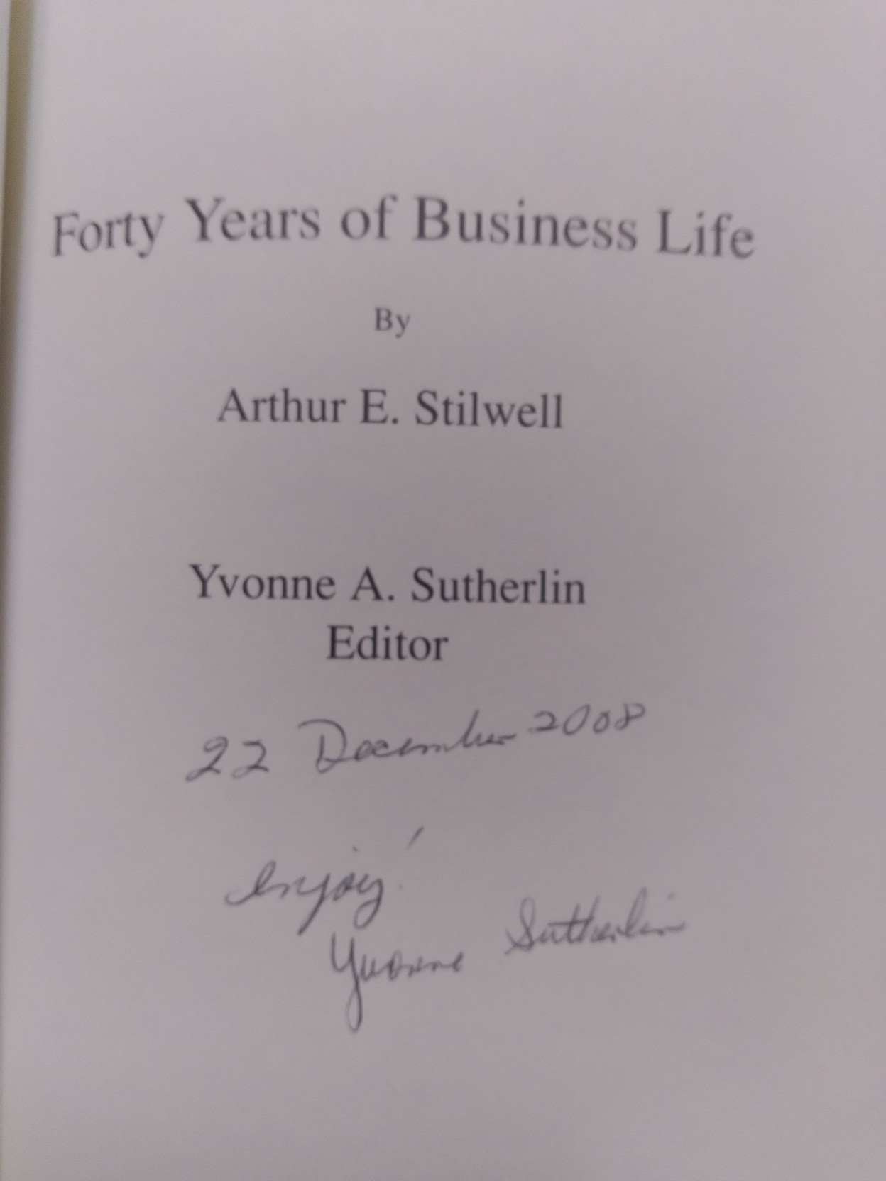 Forty Years of Business Life