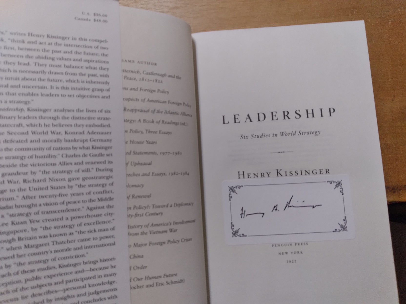 LEADERSHIP: Six Studies in World Strategy