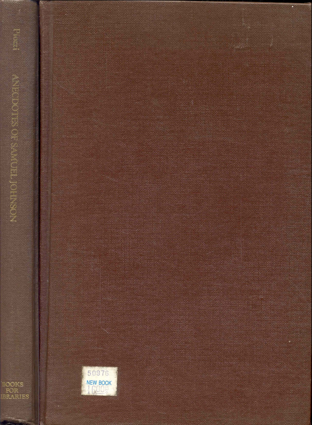 Anecdotes of Samuel Johnson