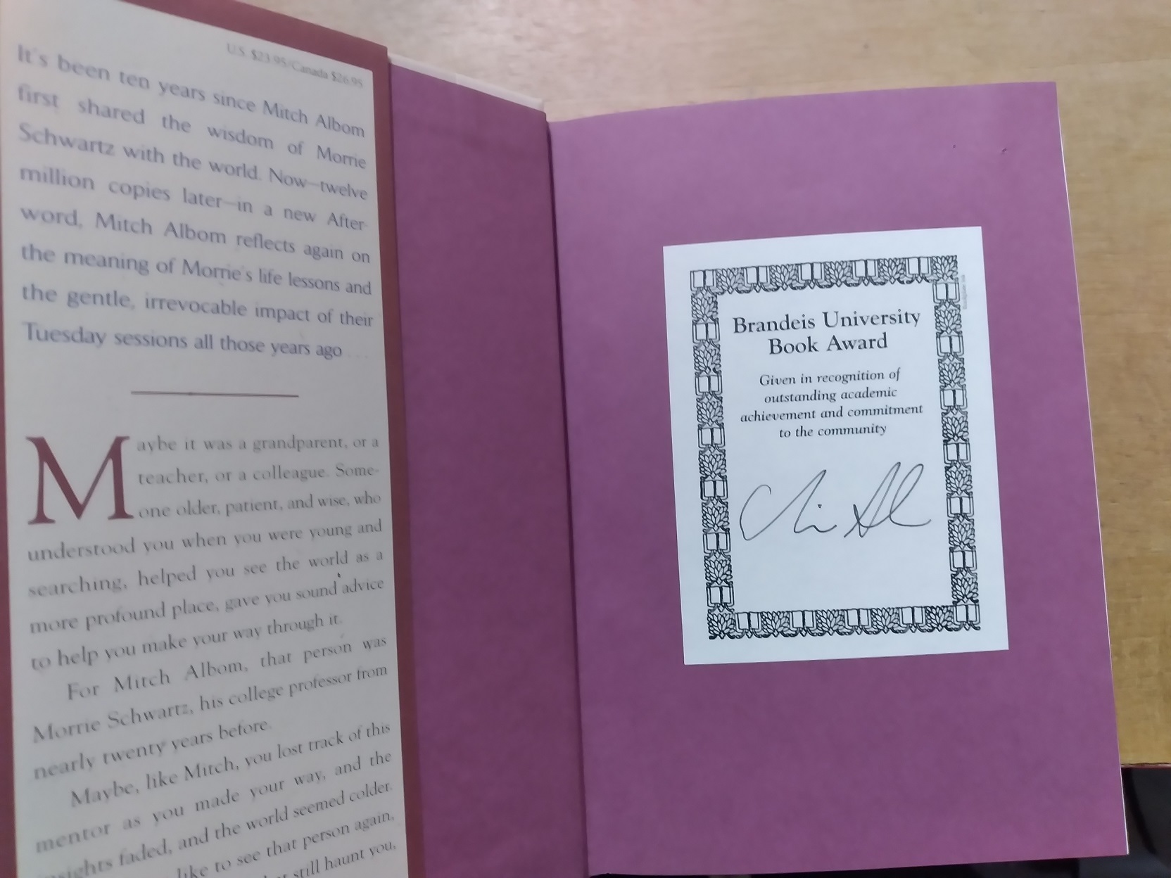 Tuesdays with Morrie: An Old Man, A Young Man and Life's Greatest Lesson