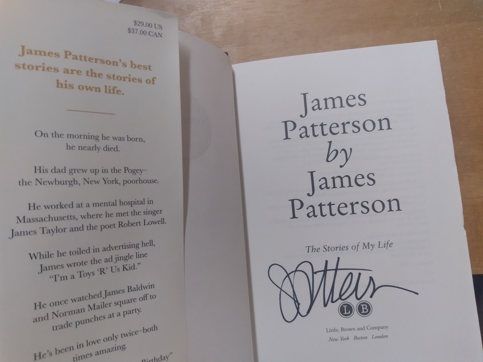 Image for James Patterson by James Patterson: The Stories of My Life James Patterson by James Patterson: The Stories of My Life