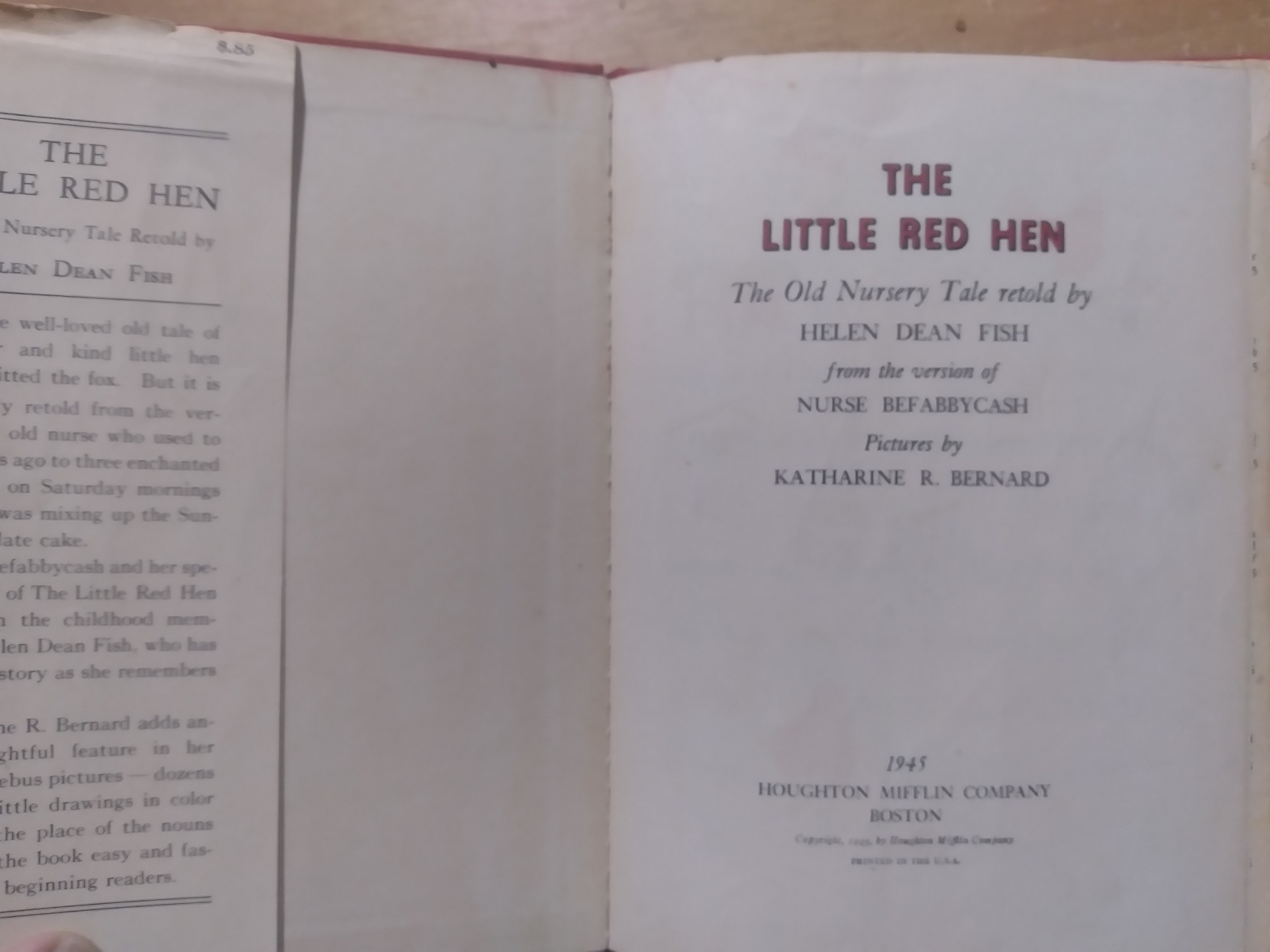 The Little Red Hen: The Old Nursery Tale