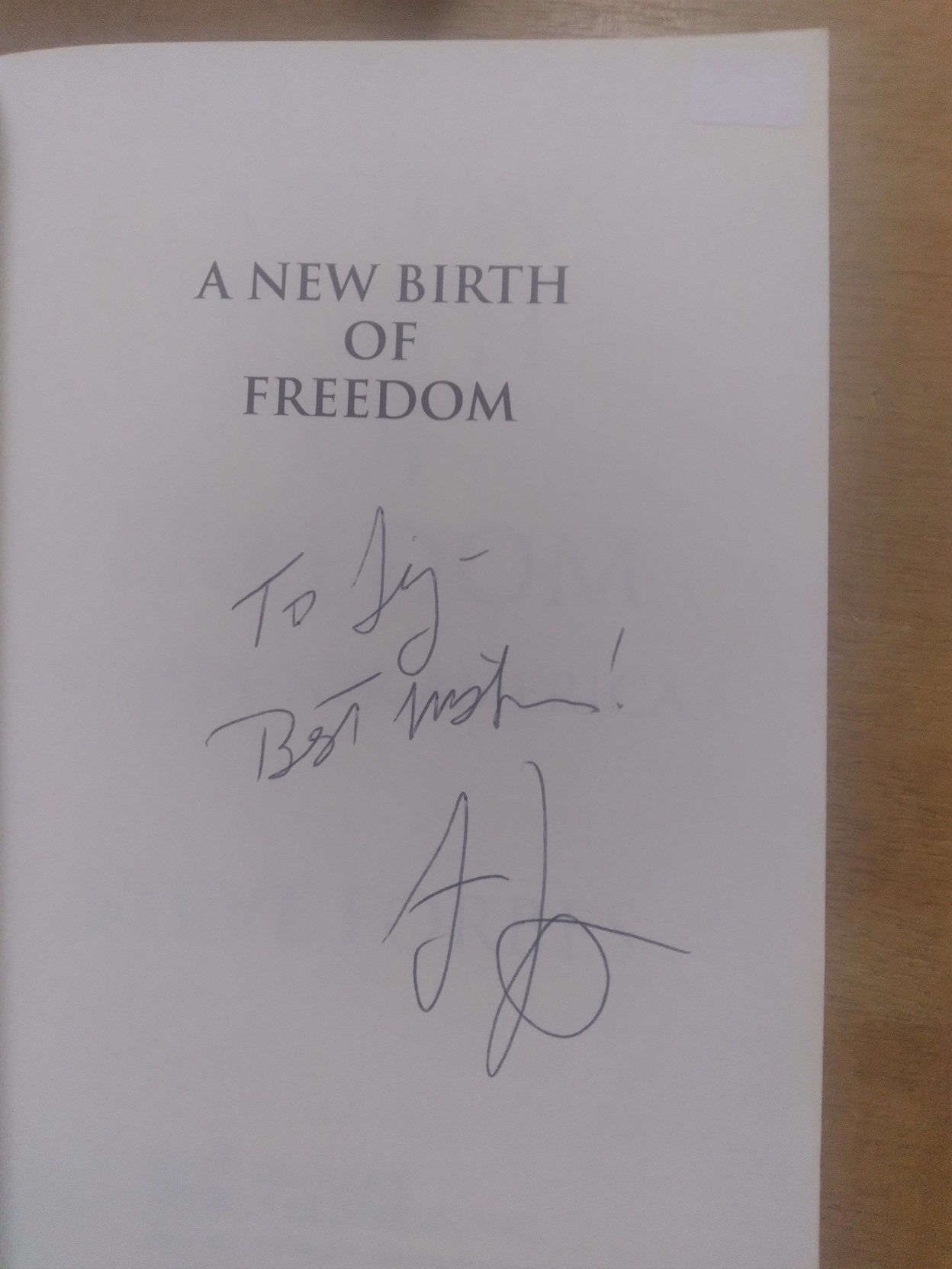 The New Birth of Freedom: Vision for America
