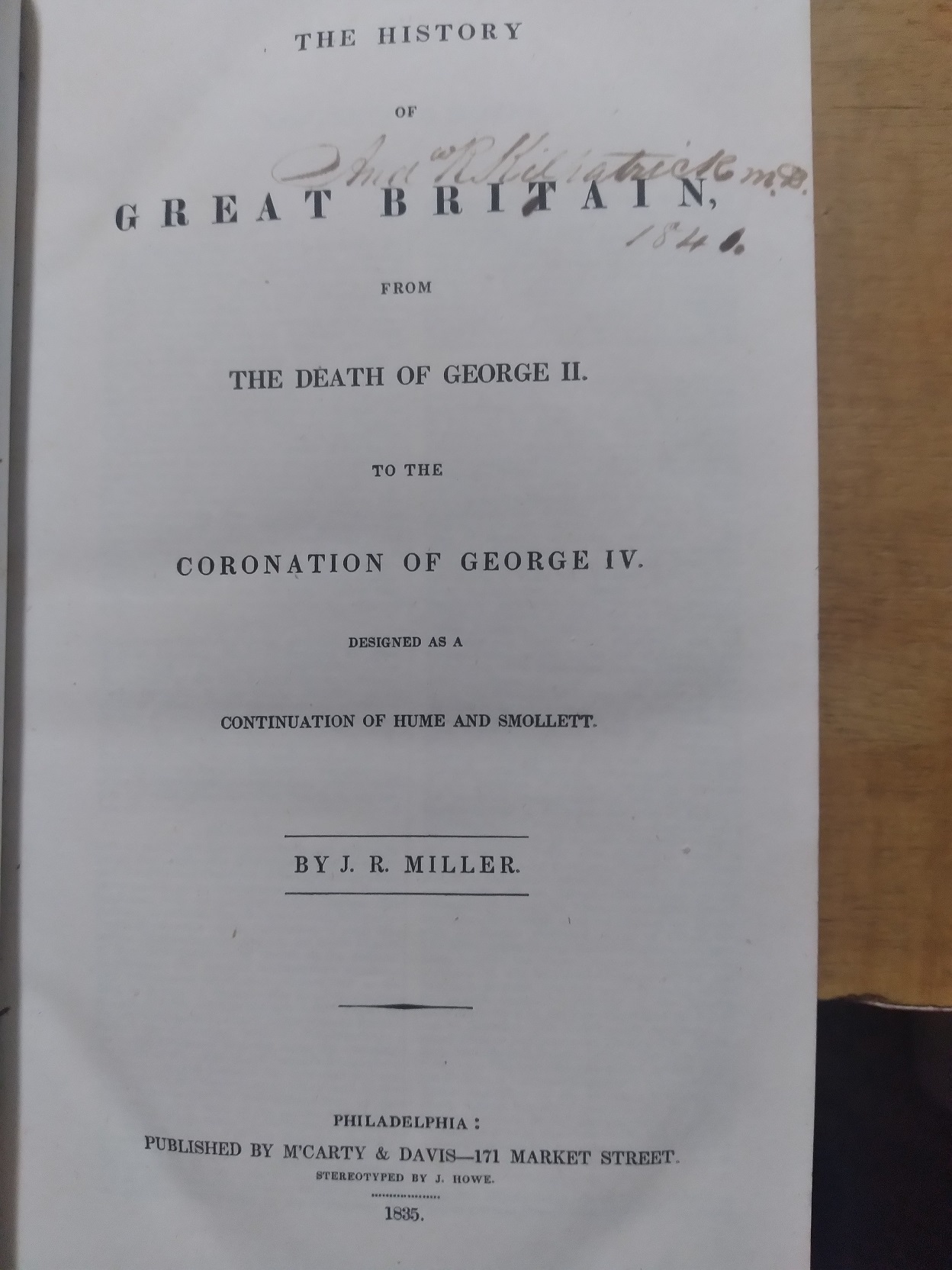 The History of England (Volume IV - From the Death of George II to the Coronation of George IV)