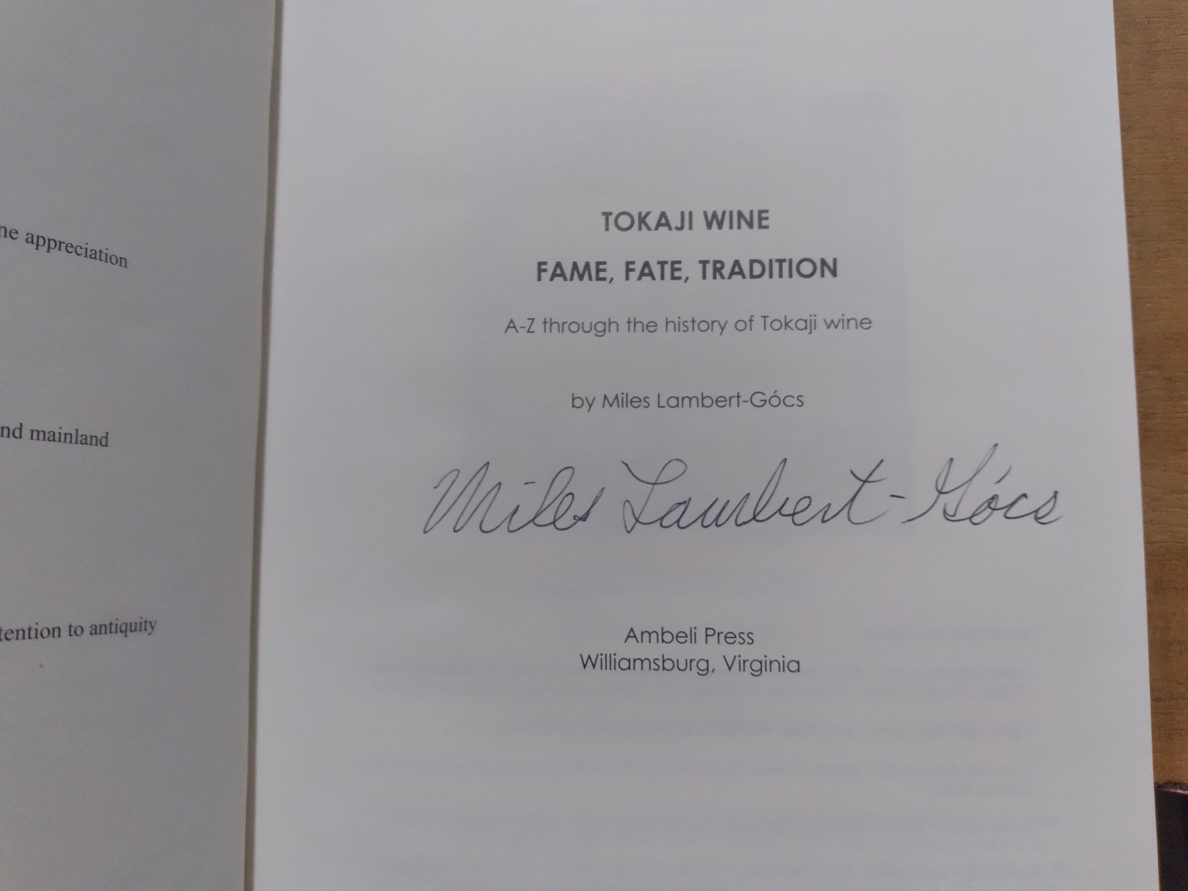 Image for Tokaji Wine: Fame, Fate, Tradition Tokaji Wine: Fame, Fate, Tradition