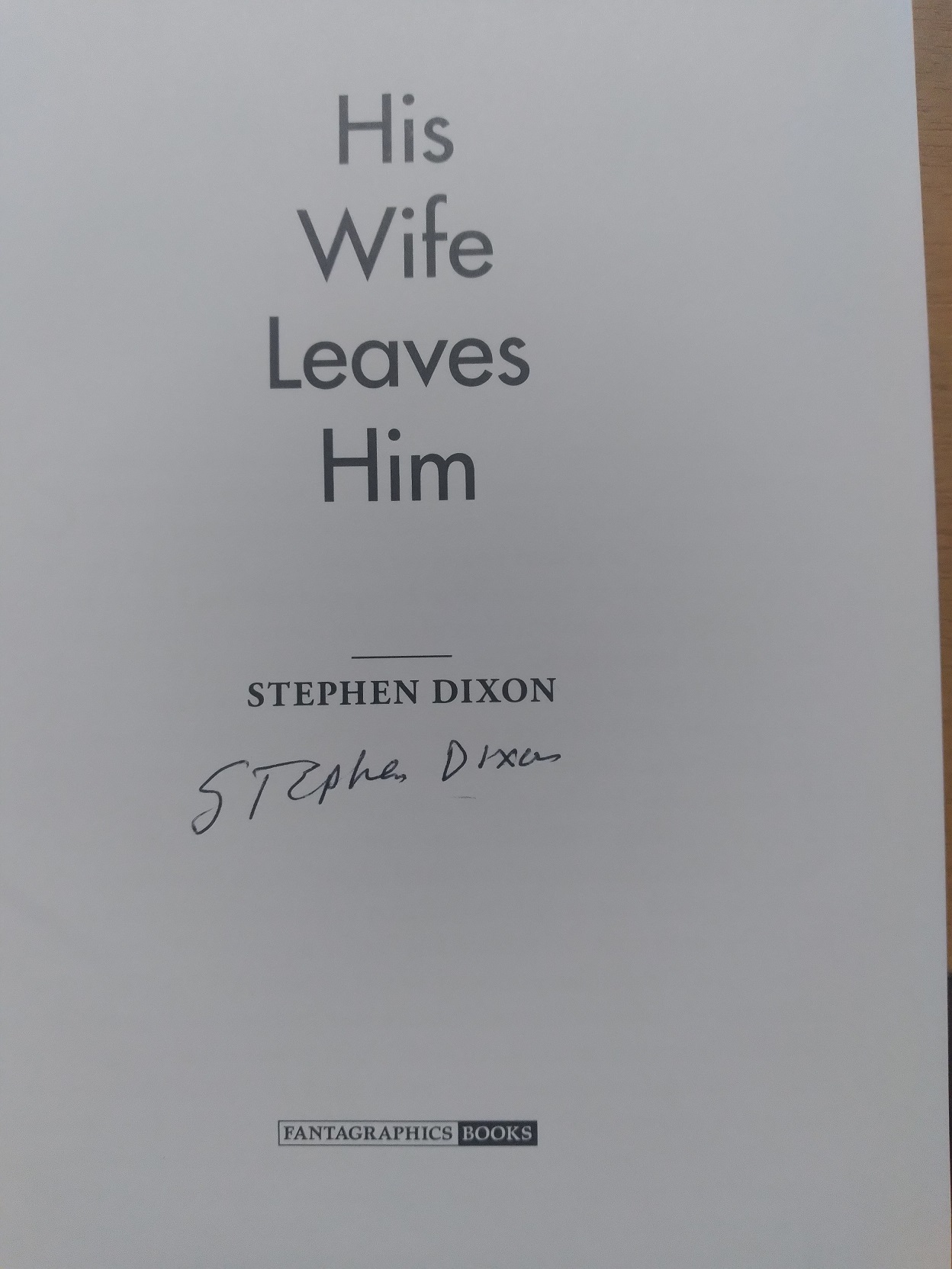Image for His Wife Leaves Him His Wife Leaves Him