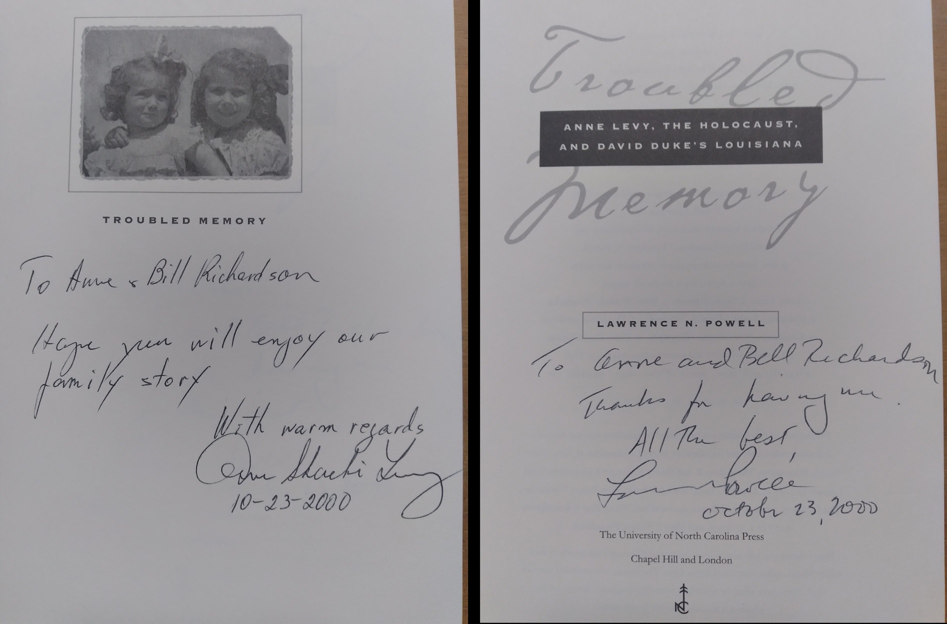 Troubled Memory: Anne Levy, the Holocaust, and David Duke's Louisiana