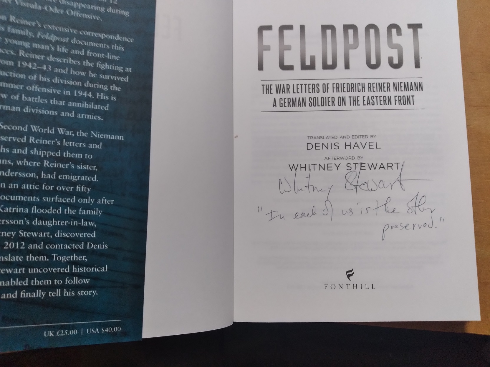 Feldpost: The War Letters of Friedrich Reiner Niemann (A German Soldier on the Eastern Front)