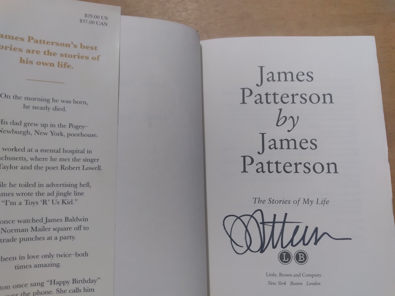Image for James Patterson by James Patterson: The Stories of My Life James Patterson by James Patterson: The Stories of My Life