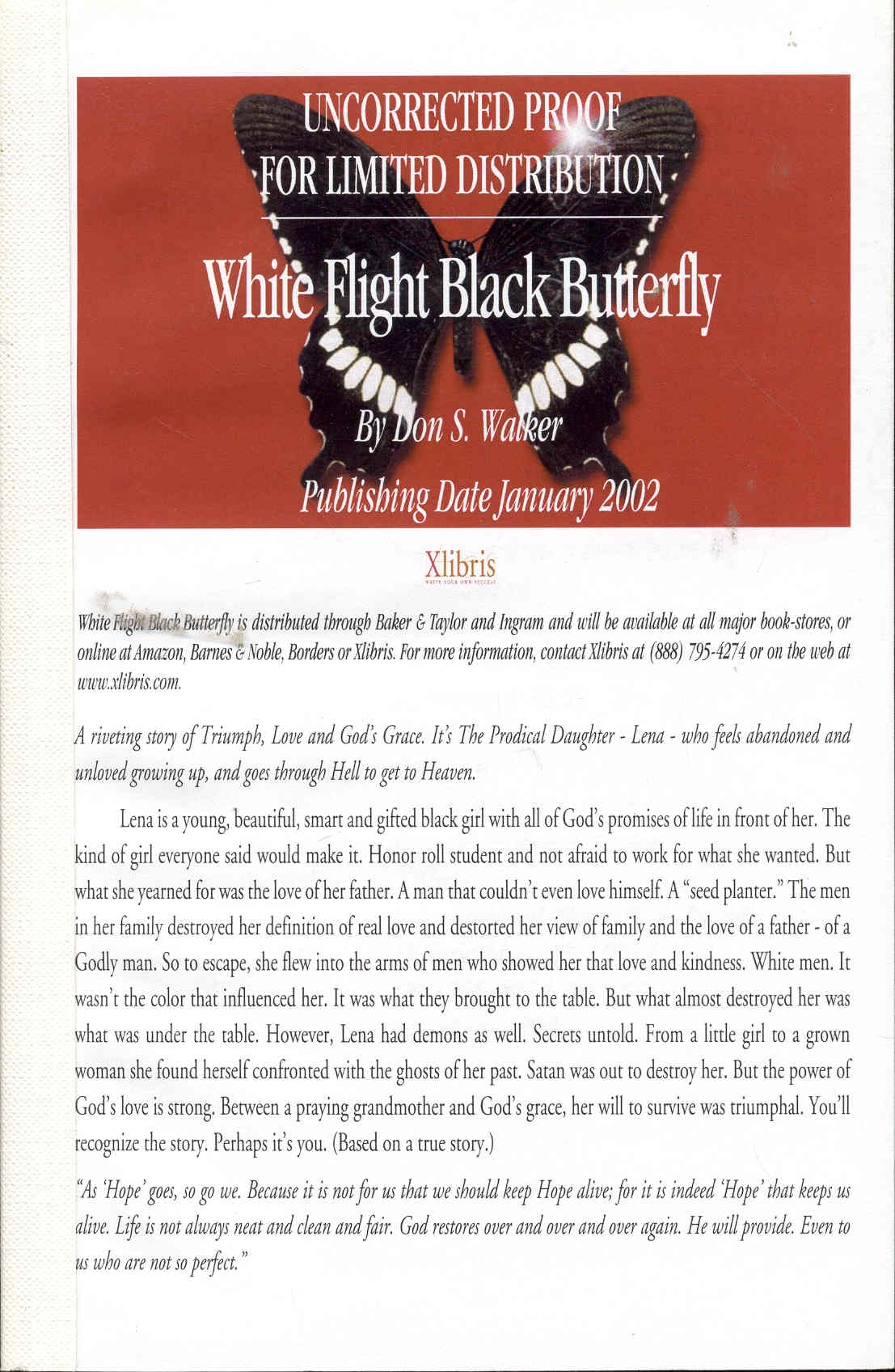 Image for White Flight Black Butterfly