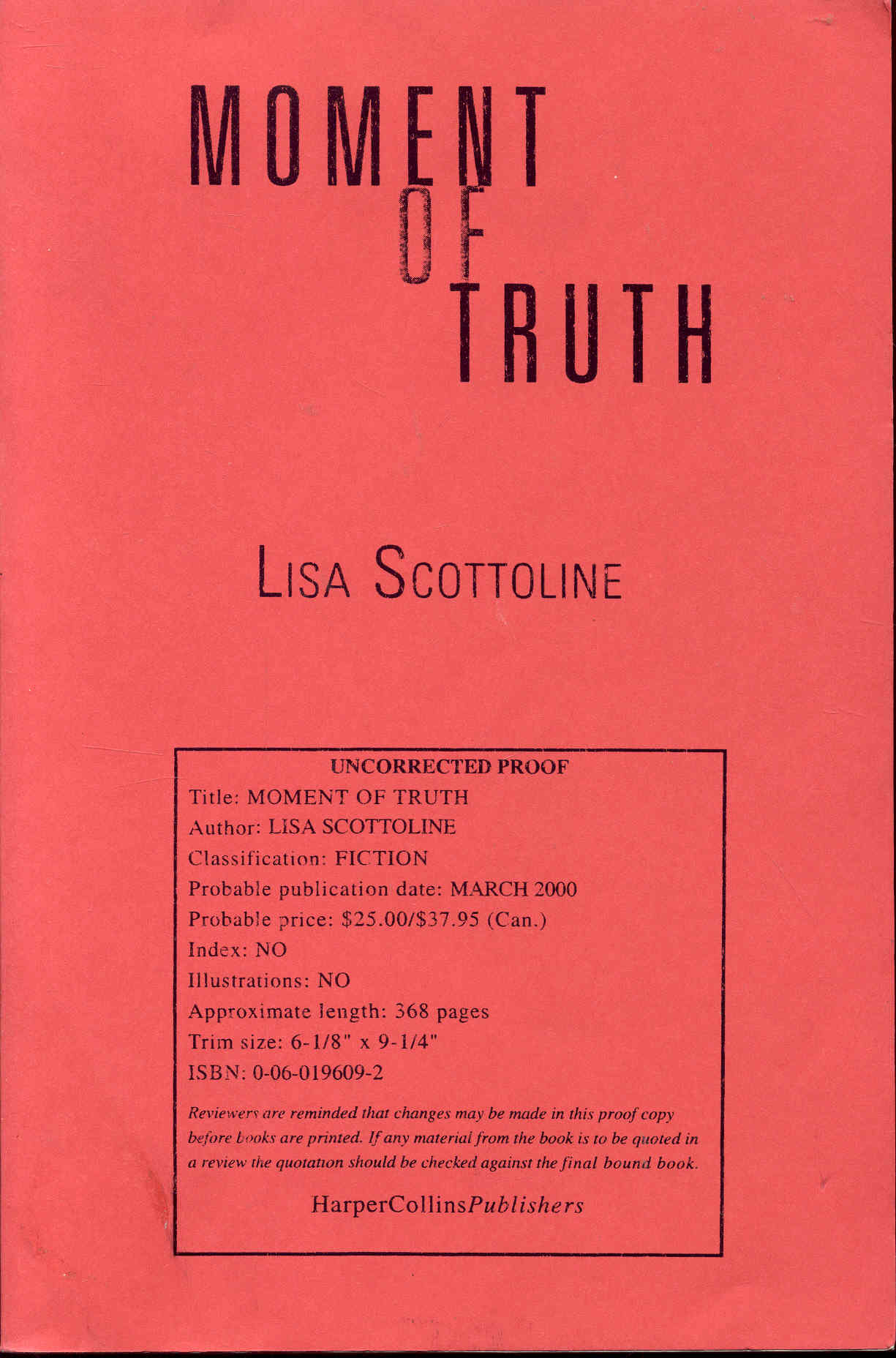 Image for Moment of Truth