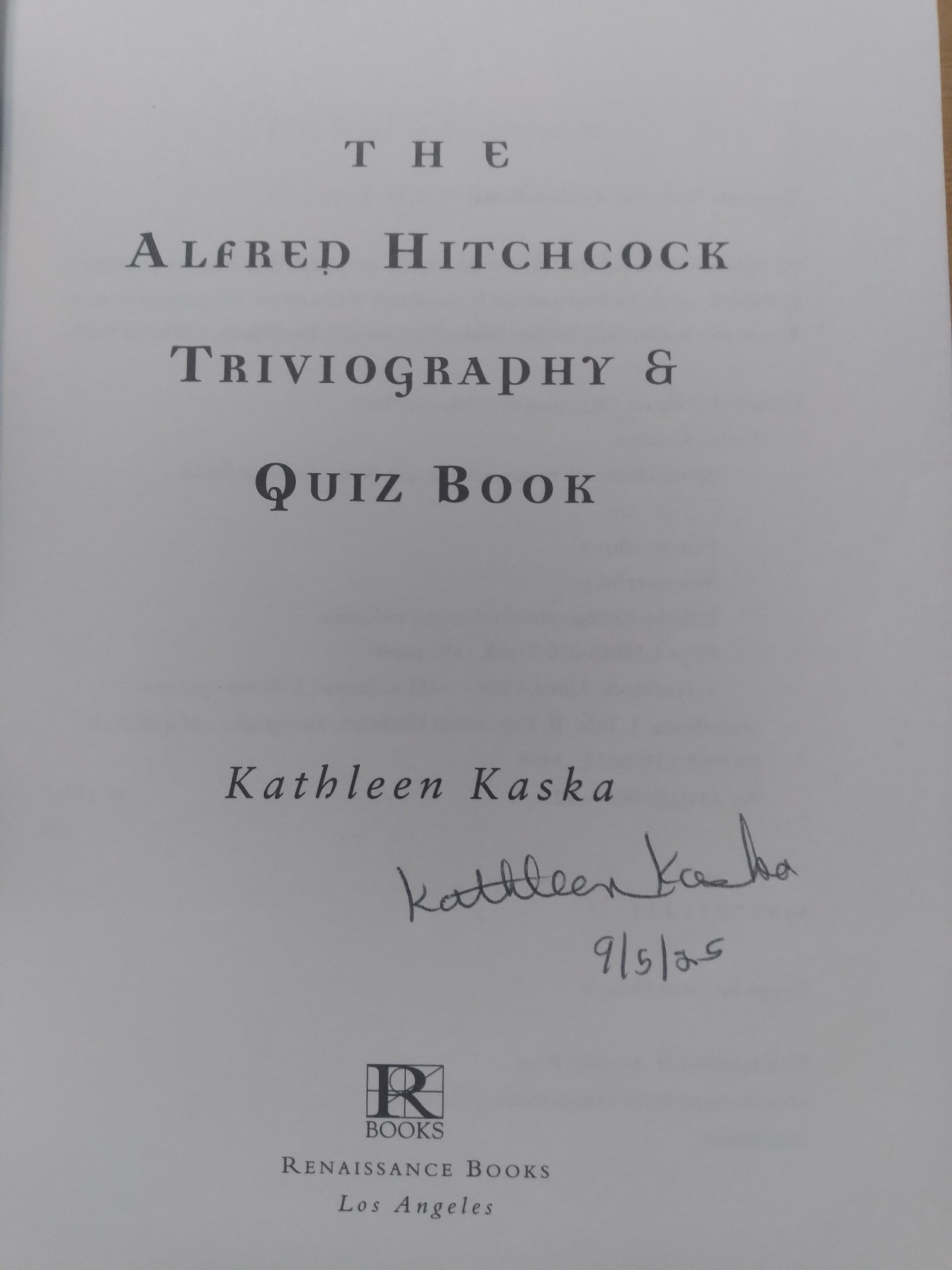 Alfred Hitchcock Triviography and Quiz Book