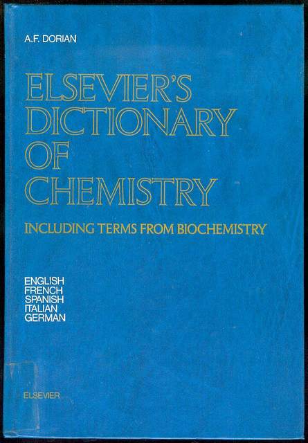 Image for Elsevier's Dictionary of Chemistry