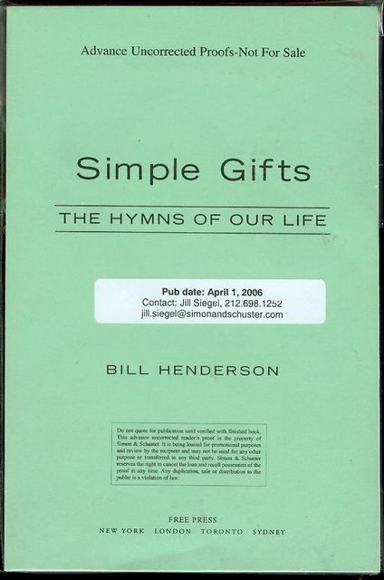 Image for Simple Gifts: The Hymns of Our Life