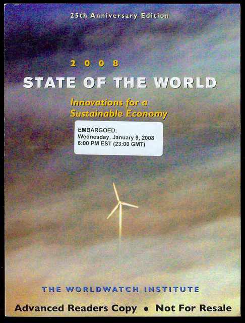 Image for State of the World 2008: Toward a Sustainable Global Economy