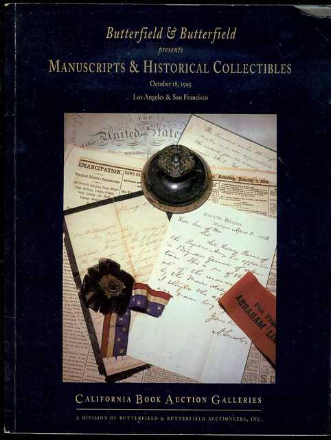 Image for Manuscripts & Historical Collectibles (Wednesday, October 18, 1995)
