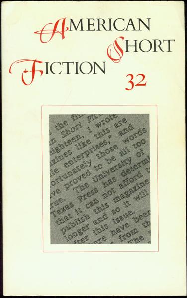 Image for American Short Fiction (Vol. 8, No. 32, Winter 1998)
