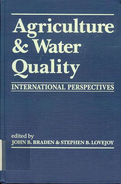 Image for Agriculture and Water Quality: International Perspectives