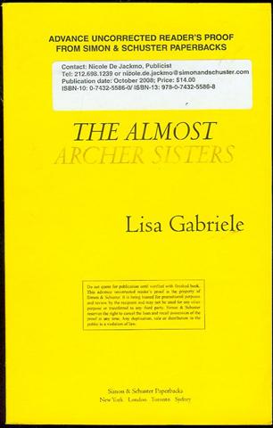Image for The Almost Archer Sisters