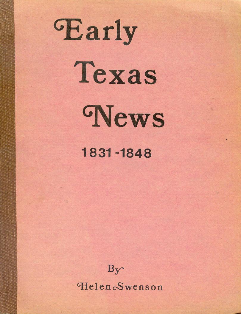 Image for Early Texas News, 1831-1848