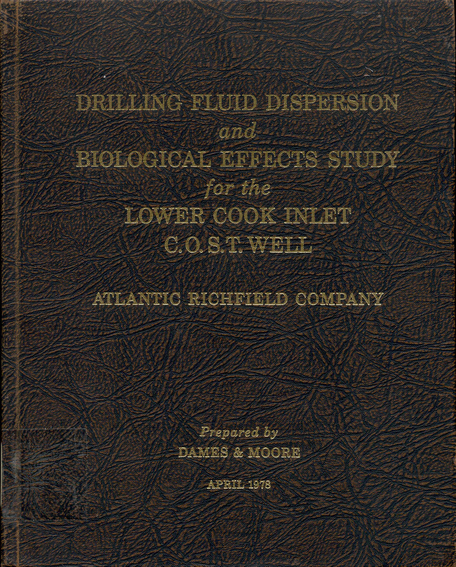 Image for Drilling Fluid Dispersion and Biological Effects Study for the Lower Cook Inlet C.O.S.T. Well: Atlantic Richfield Company