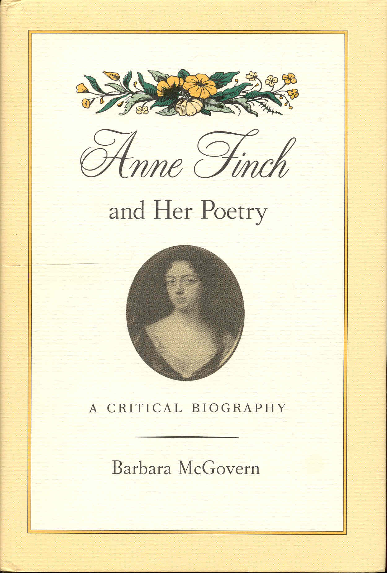 Image for Anne Finch and Her Poetry: A Critical Biography