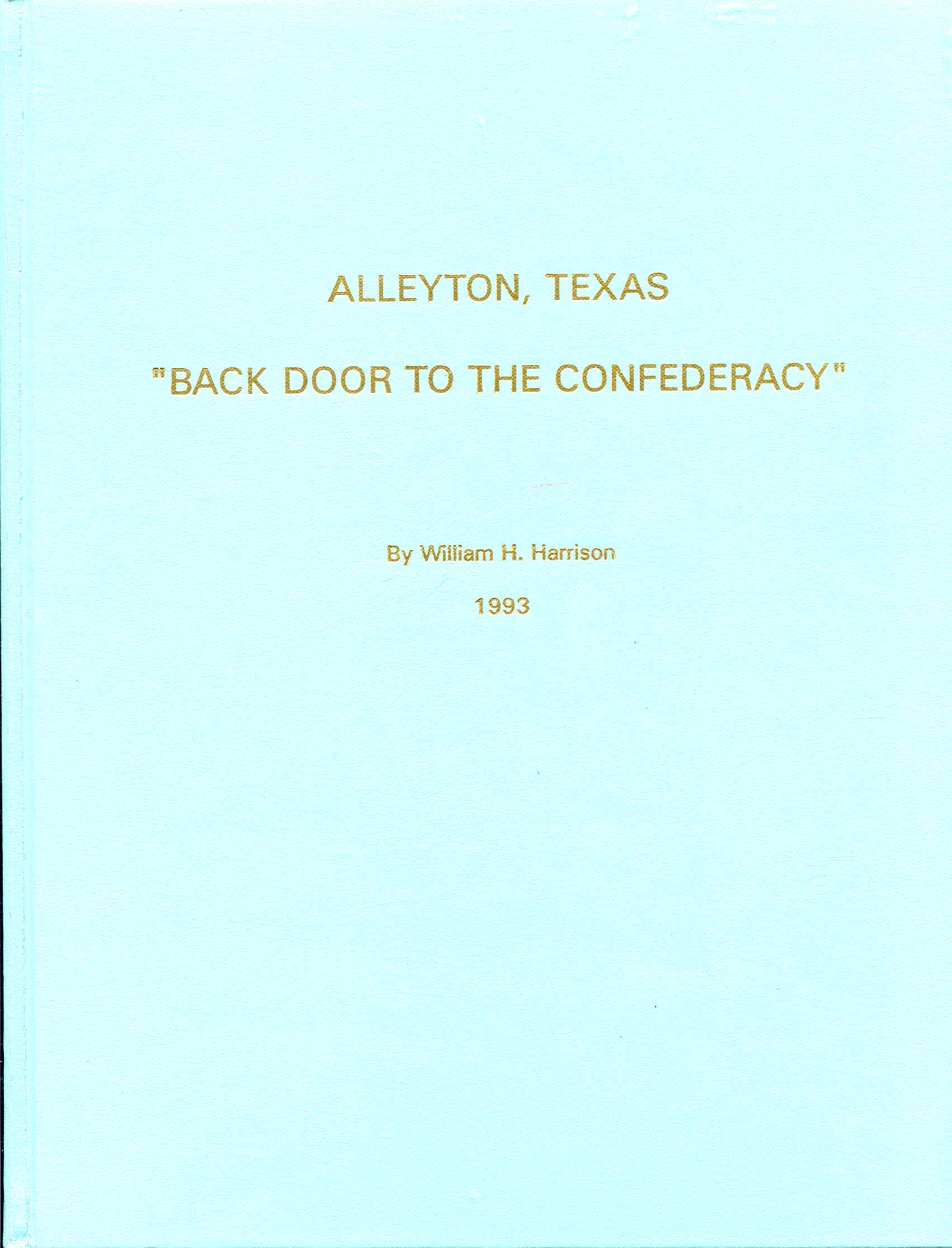 Image for Alleyton, Texas: "Back Door to the Confederacy"